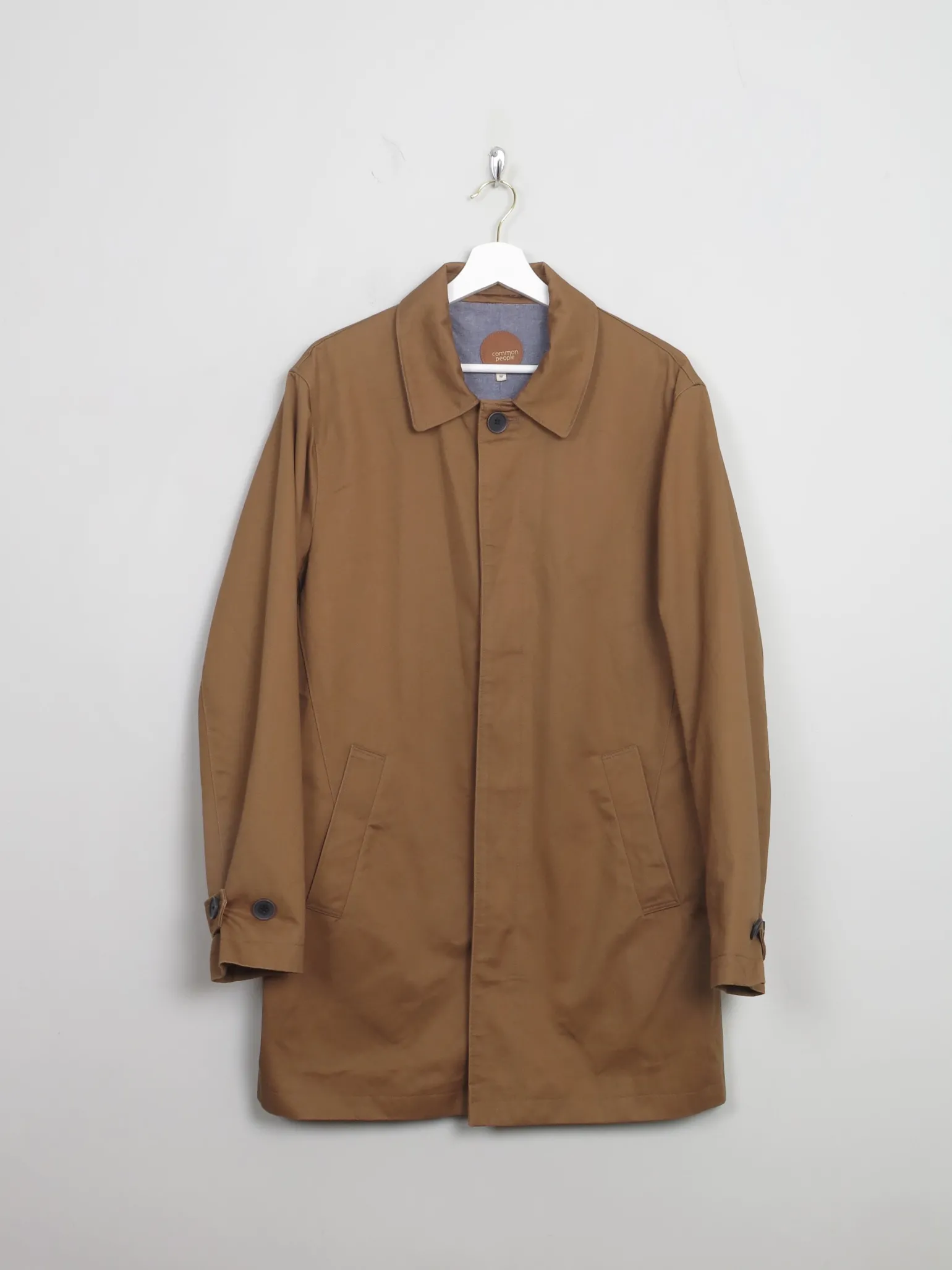 Men's Light Brown Tench Coat M
