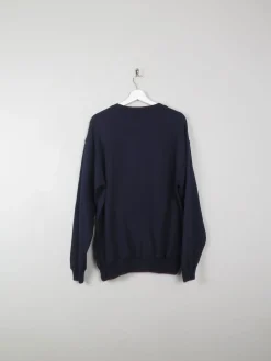 Mens Navy Vintage Embroidered Golfer Sweatshirt M