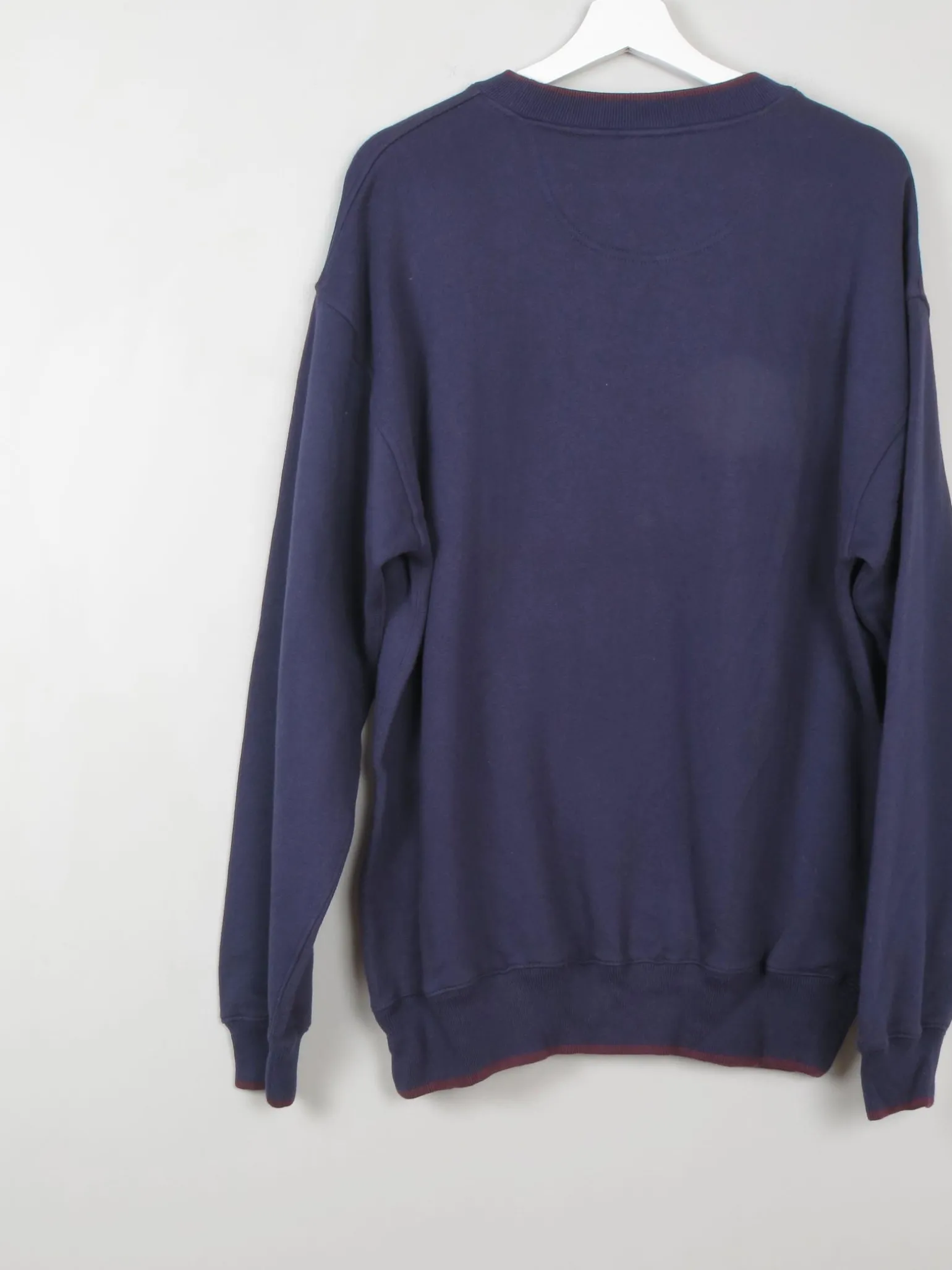 Mens Navy Vintage Embroidered Golfer Sweatshirt M