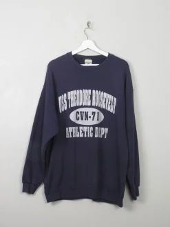 Men's Navy Vintage Lee Sweatshirt XL