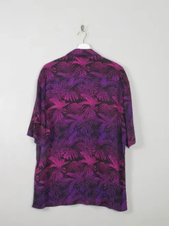 Men's Purple Hawaiian Vintage Shirt L New