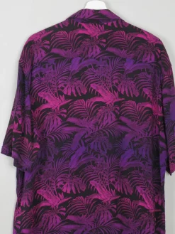 Men's Purple Vintage Style Hawaiian Shirt M New
