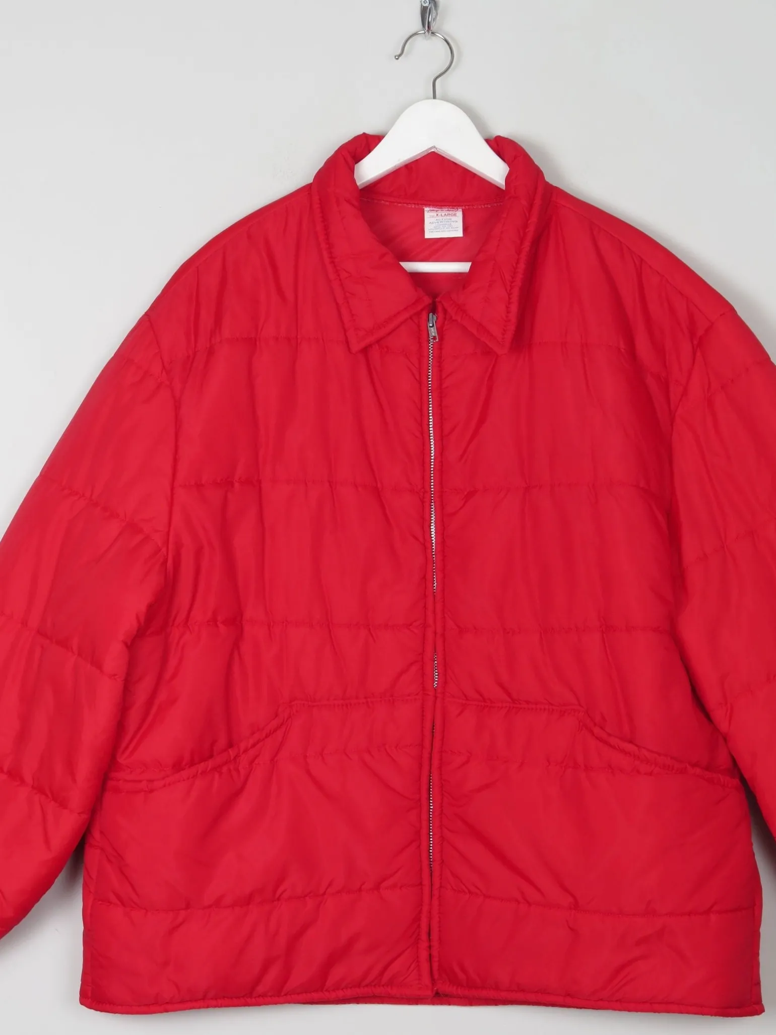 Men's Red Puffer Vintage Jacket L/XL