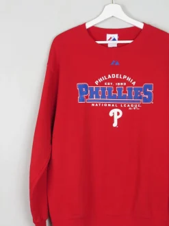 Men's Red Vintage Phillies Sweatshirt M