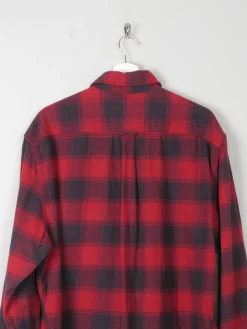 Men's Red Vintage Style Flannel Jach's Shirt XL
