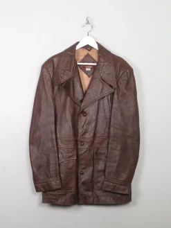 Men's Rust Vintage Leather Jacket L/44