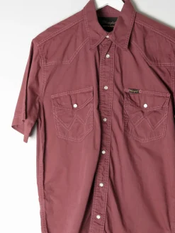 Men's Rust Wrangler Vintage Denim Shirt S/M