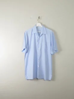 Men's 1960s Blue Shirt XL