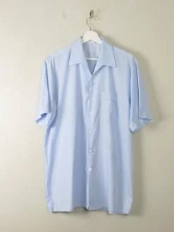 Men's 1960s Blue Shirt XL