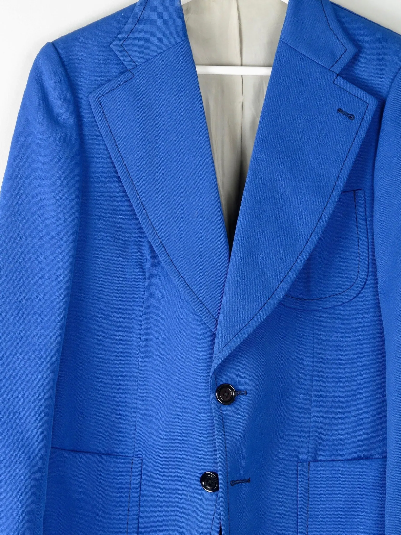 Men's 1970s Electric Blue Tailored Jacket 40"