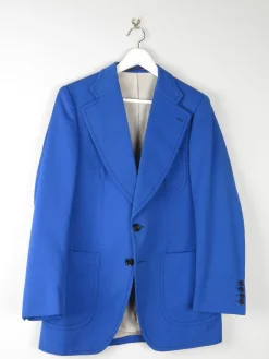 Men's 1970s Electric Blue Tailored Jacket 40