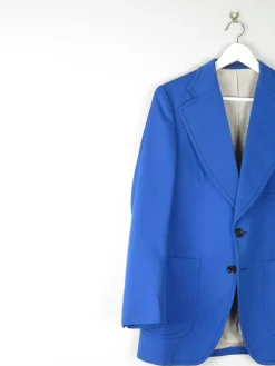 Men's 1970s Electric Blue Tailored Jacket 40