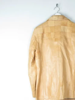 Men's 1970s Vintage Tan Leather Jacket 40
