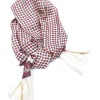 Men's Silk Cream/Blue/Red Vintage Scarf