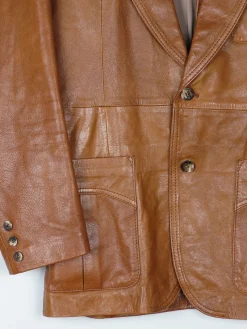 Men's Tan Vintage Leather Jacket 38/40R