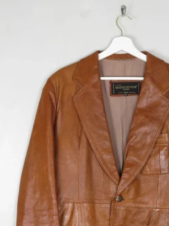 Men's Tan Vintage Leather Jacket 38/40R