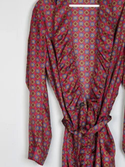 Mens Tootal Hortex Paisley Vintage Smoking Style Dressing Gown M/L
