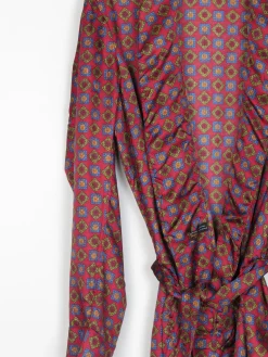 Mens Tootal Hortex Paisley Vintage Smoking Style Dressing Gown M/L
