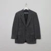 Men's Vintage Black & Grey Tweed Jacket S/38"