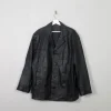 Men's Vintage Black Leather Jacket L