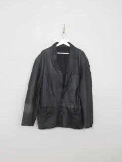 Men's VIntage Black Leather Jacket M/L