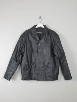 Men's Vintage Black Leather Jacket S/M