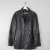 Men's Vintage Black Leather Jacket L