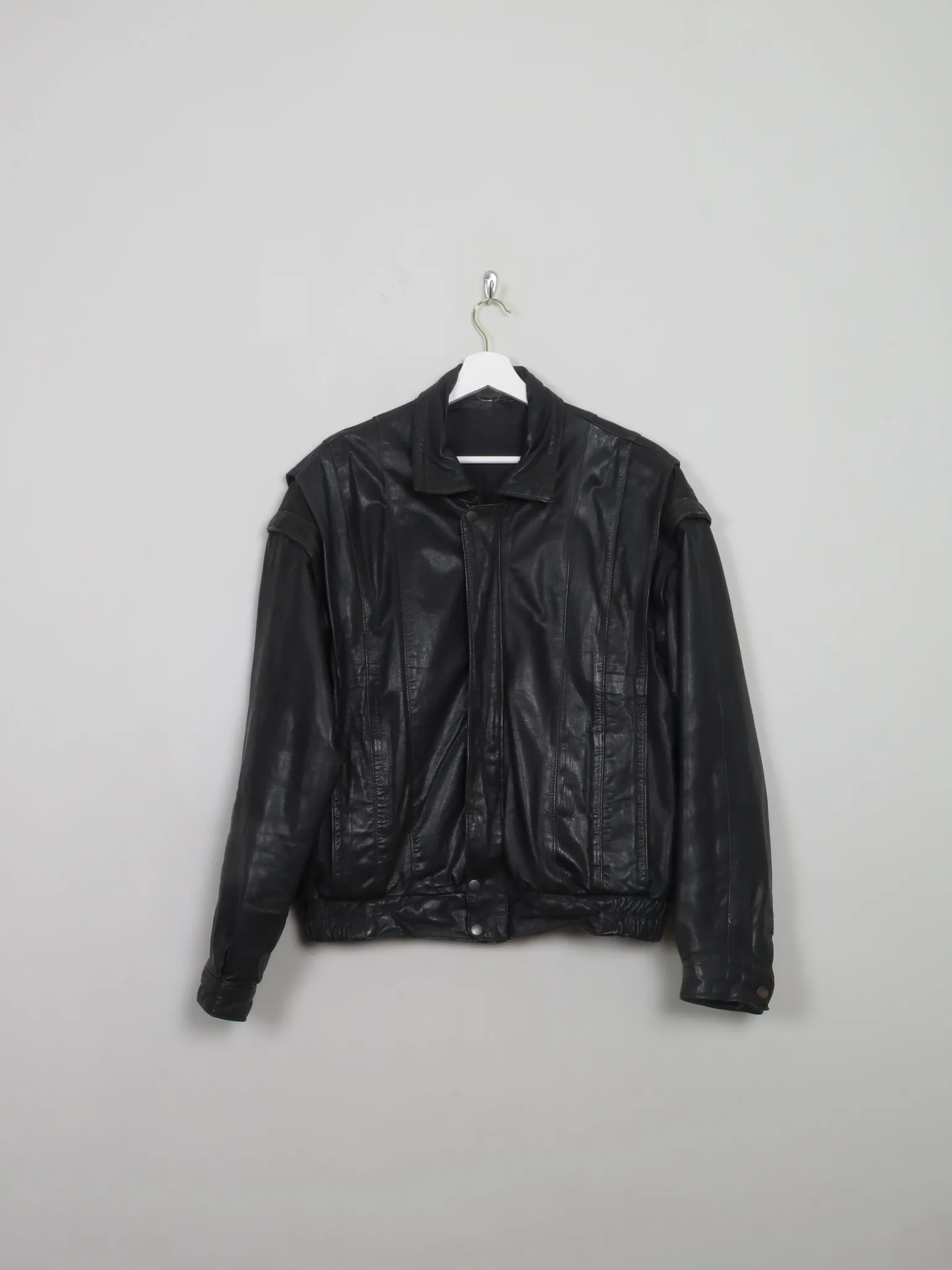 Men's Vintage Black Leather S