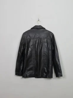Men's Vintage Black Leather Jacket S/M