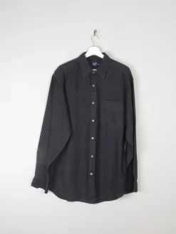 Men's Vintage Black Linen Gap Shirt Oversized M