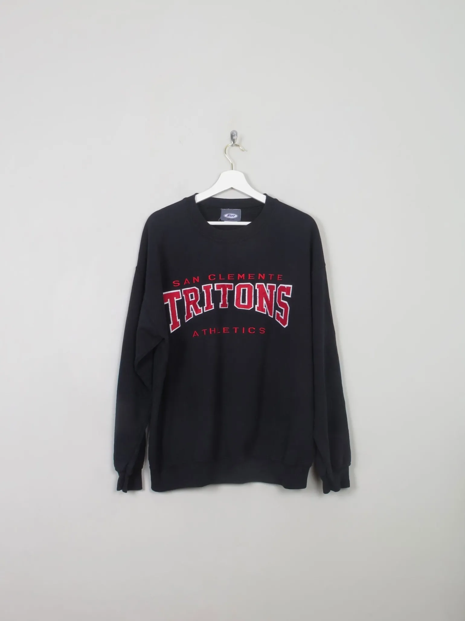 Men's Vintage Black Sweatshirt With Logo L