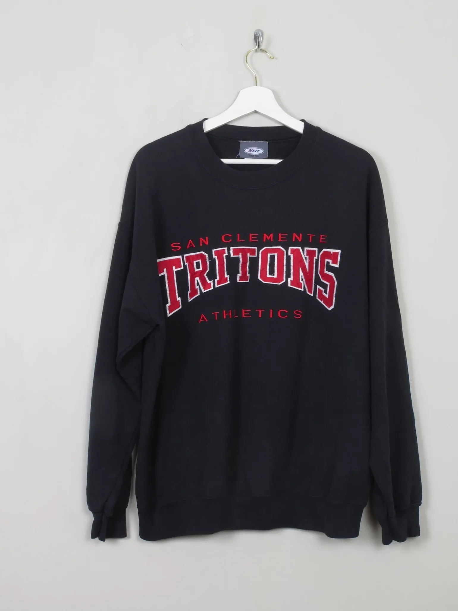 Men's Vintage Black Sweatshirt With Logo L