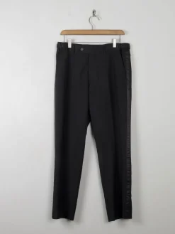 Men's Vintage Black Tuxedo Trousers 32 W/30 L