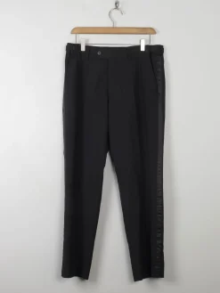Men's Vintage Black Tuxedo Trousers  32 W/30 L