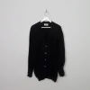 Men's Vintage Black Wool Cardigan L/XL