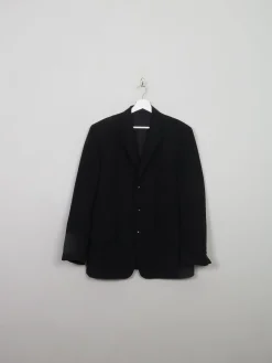 Men's Vintage Black Wool Jacket 42"