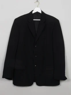 Men's Vintage Black Wool Jacket 42"