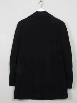 Men's Vintage Black Wool Short Coat 42”