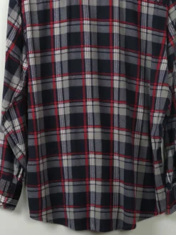 Men's Vintage Blue Check Flannel Shirt S/M