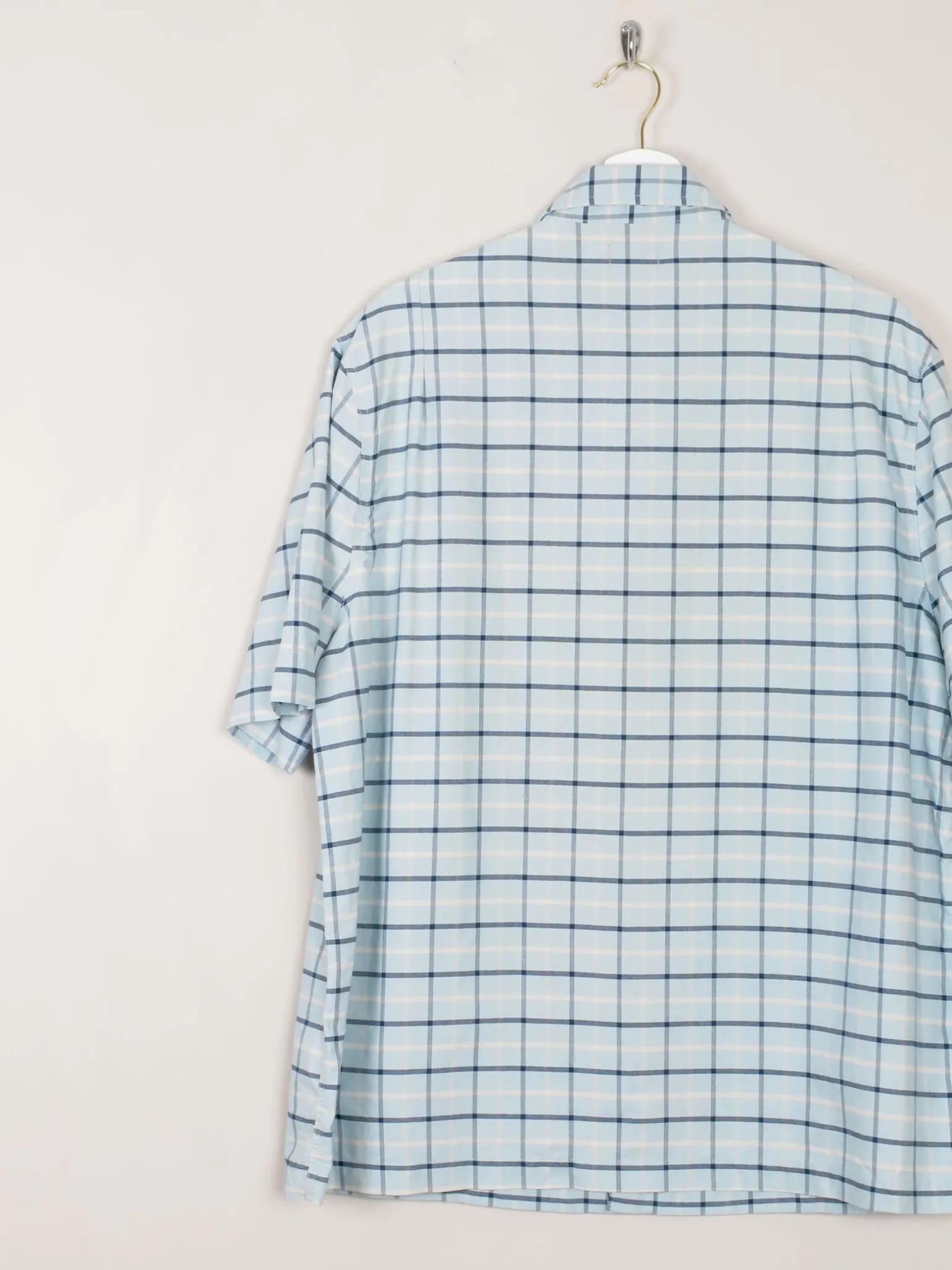 Men's Vintage Blue Check  Shirt L