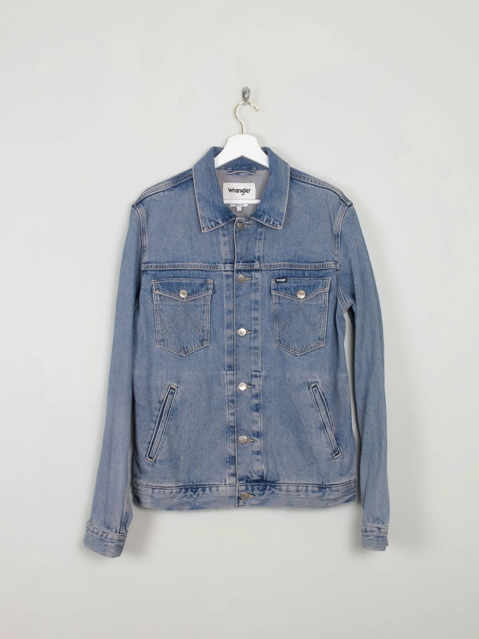 Men's Vintage Blue Denim Jacket Wrangler L