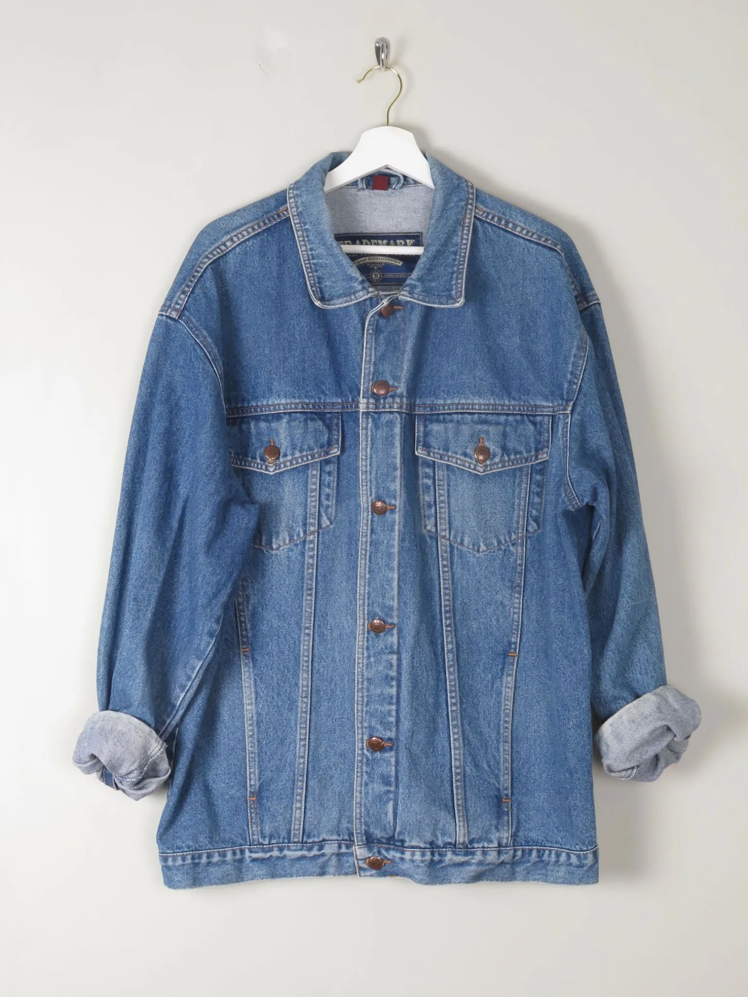 Men's Vintage Blue Denim Jacket L/XL