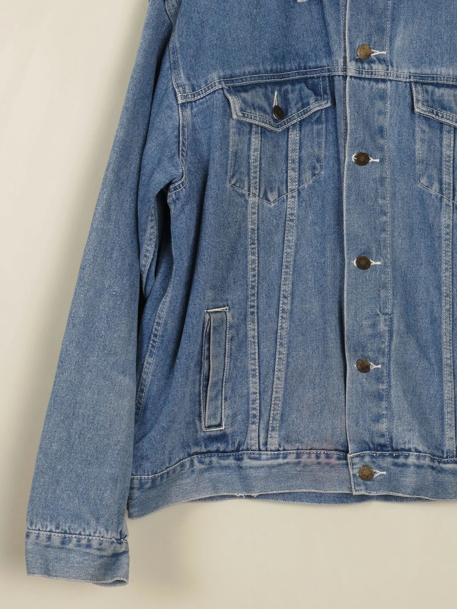 Men's Vintage Blue Denim Oversized Jacket XL