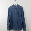Men's Vintage Blue Denim Shirt XL