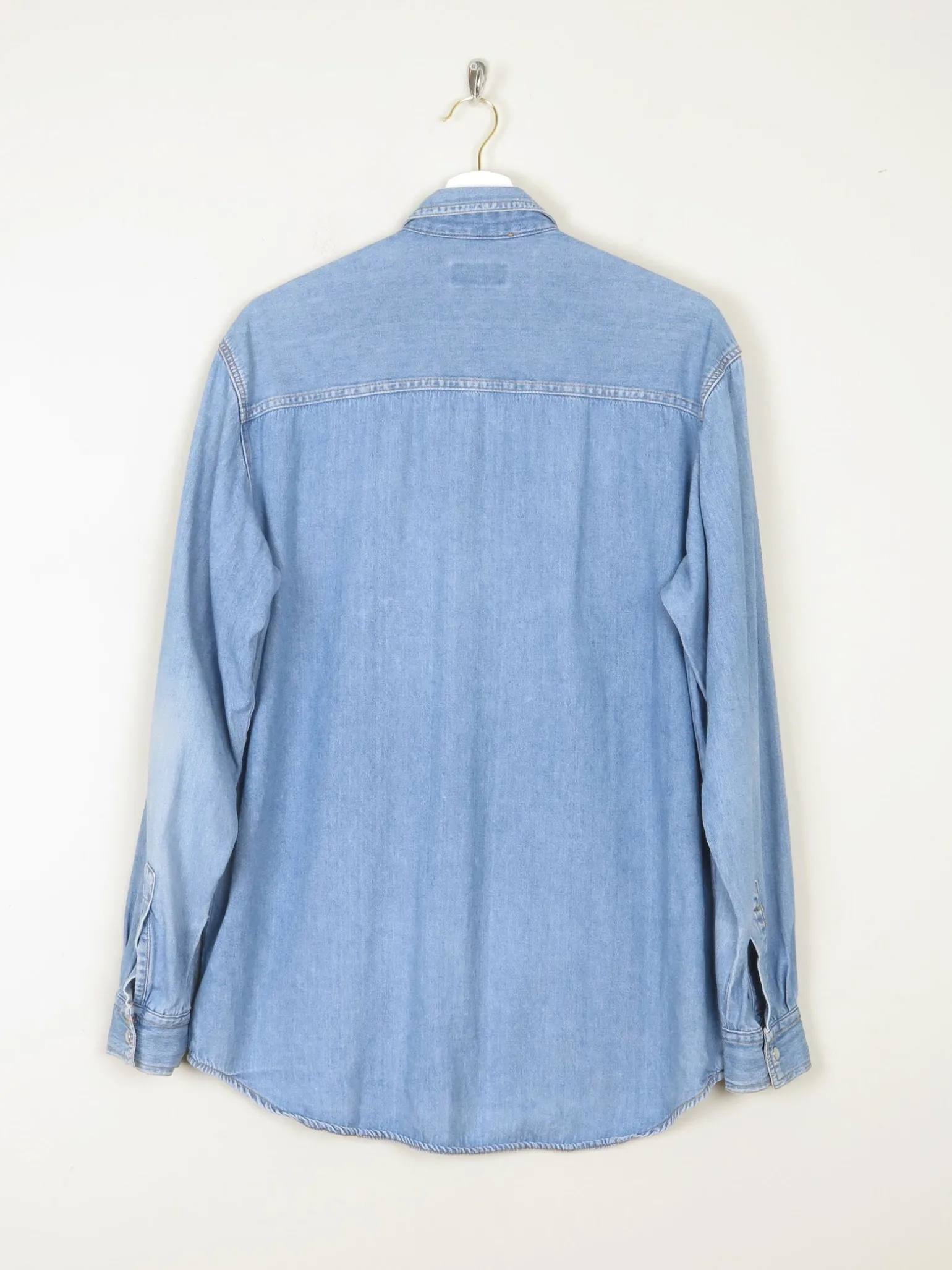 Men's Vintage Blue Denim Shirt S