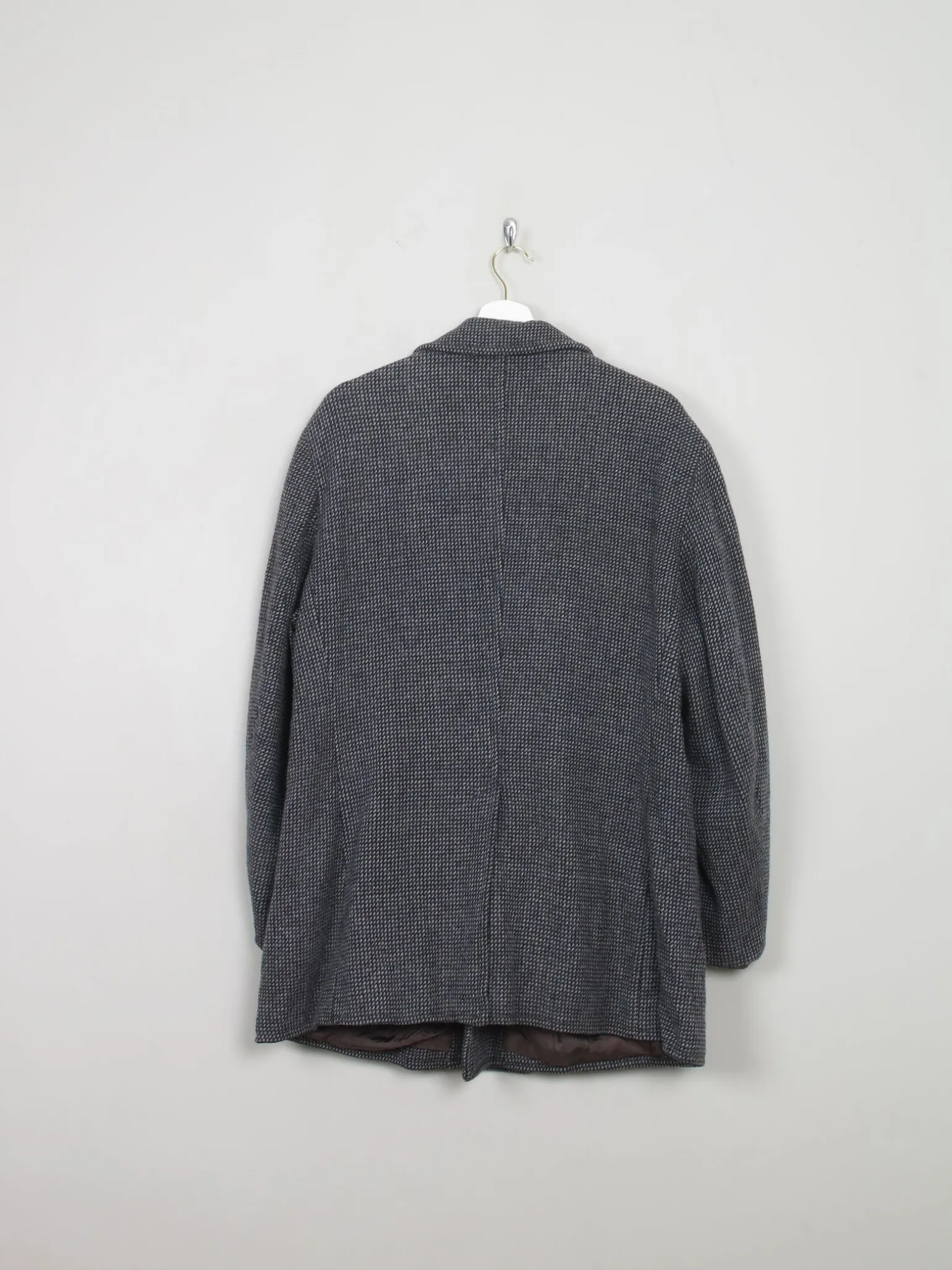 Men's Vintage Blue Tweed Short Coat 44/L