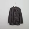 Men's Vintage Brown Leather Jacket Tailored L/42