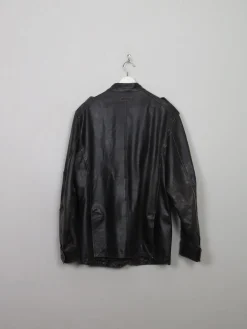 Men's Vintage Brown Leather Military/ Biker Style Jacket 42