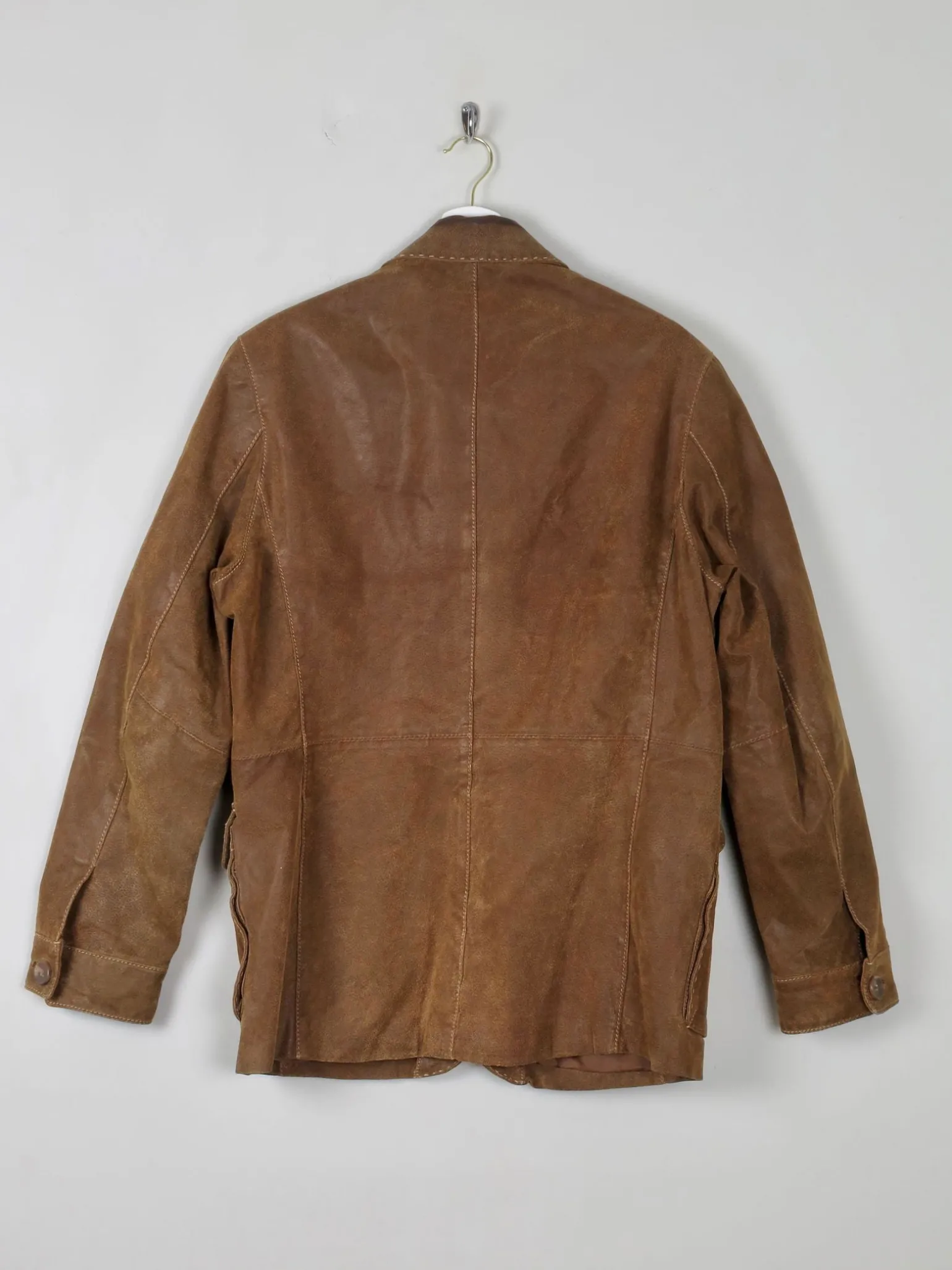Men's Vintage Brown Leather Jacket 38/40
