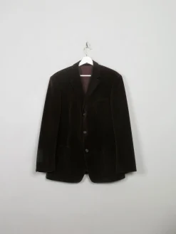 Men's Vintage Brown Velvet Jacket L